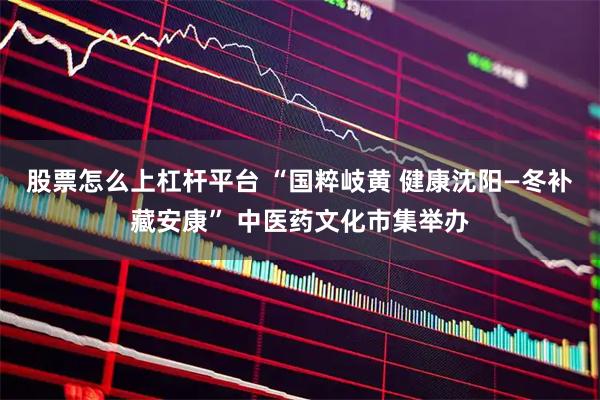 股票怎么上杠杆平台 “国粹岐黄 健康沈阳—冬补藏安康” 中医药文化市集举办